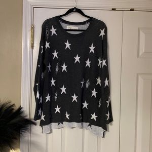 Vintage Havana distressed star sweater